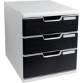 Exacompta Ablagesysteme Modulo Polystyrol Lichtgrau, Schwarz 28,8 x 35 x 32 cm