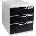 Multiform, Exacompta Ablagesysteme Modulo Polystyrol Lichtgrau, Schwarz 28,8 x 35 x 32 cm