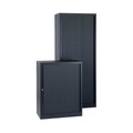 Bisley Rollladenschrank Euro 2 Fachböden Schwarz 800 x 430 x 1.029 mm