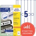 AVERY Zweckform Ordneretiketten L4756-25 Ultragrip Weiss A4 34 x 297 mm 25 Blatt à 5 Etiketten