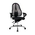 TOPSTAR Ergonomischer Bürostuhl Sitness® 15 Netzstoff, Stoff Schwarz
