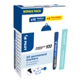 Pilot, Pilot 100 Permanentmarker Fein Rundspitze 1 mm Blau 20 Stück