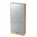 Hammerbacher, Hammerbacher Rollladenschrank SET90 Ahorn, Silber 900 x 400 x 2.004 mm