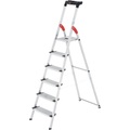 Hailo Stufenleiter XXL Easyclix Silber 6 Stufen 51 x 13 x 190 cm