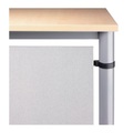 Hammerbacher Rückwandverkleidung VHR18/S Silber 1.620 x 19 x 400 mm