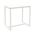 Paperflow rechteckiger Stehtisch mit weisser Melaminplatte und weissem Gestell easyDesk 1140 x 750 x 1100mm
