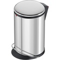 Mülleimer 12 l Hailo Harmony M (Ø x H) 163 mm x 465 mm Silber Fuß-Tretmechanik 1 St.