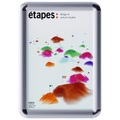 Paperflow, Paperflow Wandmontage Klemmrahmen runde Ecken A4 210 x 297 mm Aluminium 12 Stück