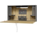 Hammerbacher Wandmontierter gerader Schreibtisch Express Eiche 1.200 x 260 X 650 mm