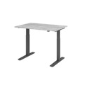 Hammerbacher, Hammerbacher Sitz-Stehschreibtisch Elect 1200 mm x 800 mm Beton VXMKA12/M/G