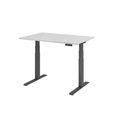 Hammerbacher, Hammerbacher Sitz-Stehschreibtisch Elect 1200 mm x 800 mm Grau VXDKB12/5/G