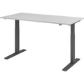 Hammerbacher Sitz-Stehschreibtisch Elect 1600 mm x 800 mm Grau VXMKA16/5/G