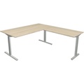 Kerkmann, Kerkmann Schreibtisch Form 2 L-Form Silber 1600 x 1800 x 820 mm