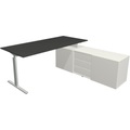 Kerkmann, Kerkmann Schreibtisch Form 2 L-Form Silber 740 mm