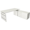 Kerkmann Schreibtisch Form 4 L-Förmig Weiss 1950 x 1770 x 740 mm