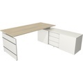 Kerkmann Schreibtisch Form 4 L-Förmig Weiss 1950 x 1770 x 740 mm