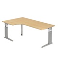 Hammerbacher Schreibtisch US82 200X120CM Ahorn Silber