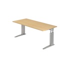 Hammerbacher Schreibtisch US19 180X180CM Ahorn Silber
