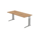 Hammerbacher Schreibtisch US19 180X180CM Eiche Silber