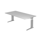 Hammerbacher Schreibtisch US2E 200X100CM Grau Silber