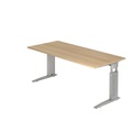 Hammerbacher Schreibtisch US19 180X180CM Eiche Silber