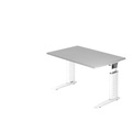 Hammerbacher Schreibtisch US12 120X120CM Grau Weiß