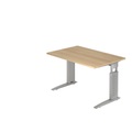 Hammerbacher Schreibtisch U VUS12.E.S Eiche Silber120X80CM