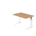 Hammerbacher Schreibtisch US12 120X120CM Eiche, Weiß