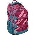 neoxx Schulrucksack »Active, Berry Vibes«, Reflektionsnaht-Floureszierende Flächen, aus recycelten PET Flaschen