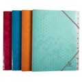 Exacompta Sammelmappe A4 1 bis 12 Recycled PP 12P Assorted 58310E 250 x 320 mm 8 Stück