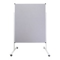 Office Depot Stellwand 150 x 120 cm ,Grau, Silber