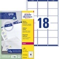 AVERY Zweckform Adressetiketten L7161-100 Ultragrip Weiss DIN A4 63,5 x 46,6 mm 100 Blatt à 18 Etiketten