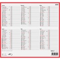 Biella Tafelkalender 2024 A5 6 Monate/1 Seite Karton Weiss Deutsch