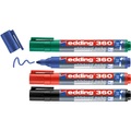 Edding Whiteboardmarker edding 360 whiteboard marker Schwarz, Blau, Rot, Grün 4-360-4 4 St./Pack.