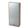 Hammerbacher, Hammerbacher Rollladenschrank SET90 Nussbaum, Silber 900 x 400 x 2.004 mm