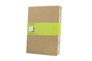 undefined, Moleskine Cahier XL, blanko, Kraft/Natur, 3er-Set