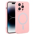 Silikon Magsafe Handyhülle für iPhone 14 Pro (Pink)