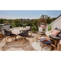 Premium Living, Tischgruppe Carmello in Schwarz/Teakfarben