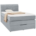 Boxspringbett In Hellgrau Ca. 90x200cm 90/200 cm Hellgrau 