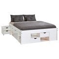 Funktionsbett aus FSC-Massivholz weiss
