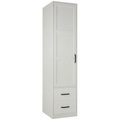 Drehtürenschrank aus Kiefer teilmassiv in Weiß
