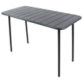 Gartentisch Sumila 110/55/72 cm Metall, Kunststoff Schwarz rechteckig 