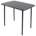 Gartentisch Sumila 80/55/72 cm Metall, Kunststoff Schwarz rechteckig 
