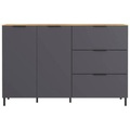BYYU - Highboard MALIBU - graphit - Holzwerkstoff - 151/40/98 cm
