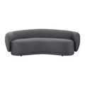 Bessagi Home, Bigsofa grau, 'Damaris', Samt
