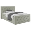 Boxspringbett Josie B Grau Ca. 140x200cm 140/200 cm Grau 