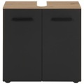 Waschbeckenunterschrank in Grau/Eichefarben