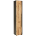 Premium Living, Hochschrank in Eichefarben/Grau