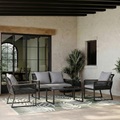 Gartenlounge Paulina Hellgr. Metall/textil 4-teilig  106/74/70,5 cm 
