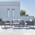 Loungegarnitur 'Zophia', 12-tlg., Outdoorgewebe